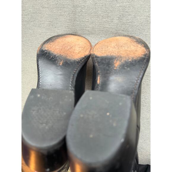 Justin Mens Black London Calf Leather Western Boots 13in Cowboy Black Sz 10.5 main image 14